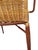Wood Stitched Leather and Rattan Armchairs by Jacques Adnet, 1950s, Set of 2 For Sale - Image 7 of 10