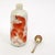 Chinese Antique Chinese Porcelain Snuff Bottle With Foo Dog and Agate Lid For Sale - Image 3 of 10