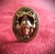 Antique Gold Art Nouveau Oval Lady Lapel Pin With Bow For Sale - Image 11 of 11