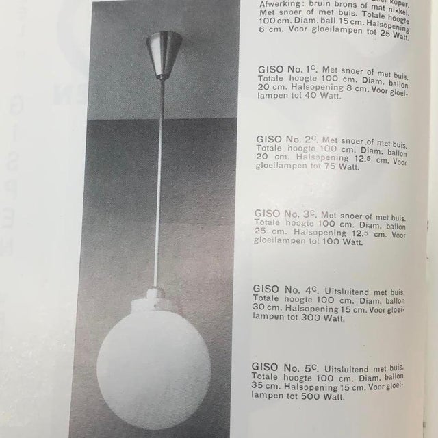 Giso Pendant by W.H. Gispen for Gispen, 1930s For Sale - Image 13 of 14