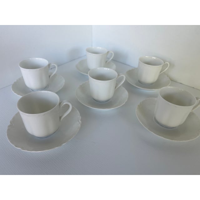 1950s Haviland Limoges Demitasse/Espresso Cups & Saucers Set of Six For Sale - Image 9 of 18