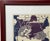 Late 20th Century Vintage Framed Tibetan Batik Textile Art Snow Lion Indigo Blue and Cream 22 X 18 For Sale - Image 5 of 9