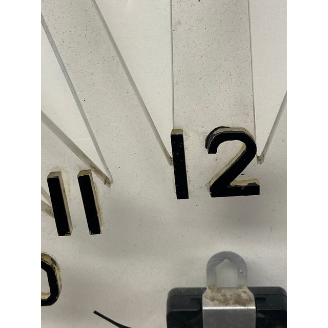 Large Vintage Lucite Starburst Wall Clock For Sale - Image 16 of 16
