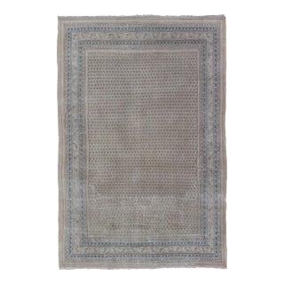 Minimalist Design Vintage Persian Tabriz Rug With All-Over Small Scale Design 6'6 X 10'7 For Sale