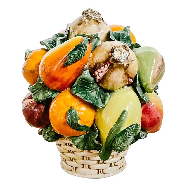 Large Scale Hand-Made Italian Topiary With Mixed Fruit Basket for Intrada For Sale