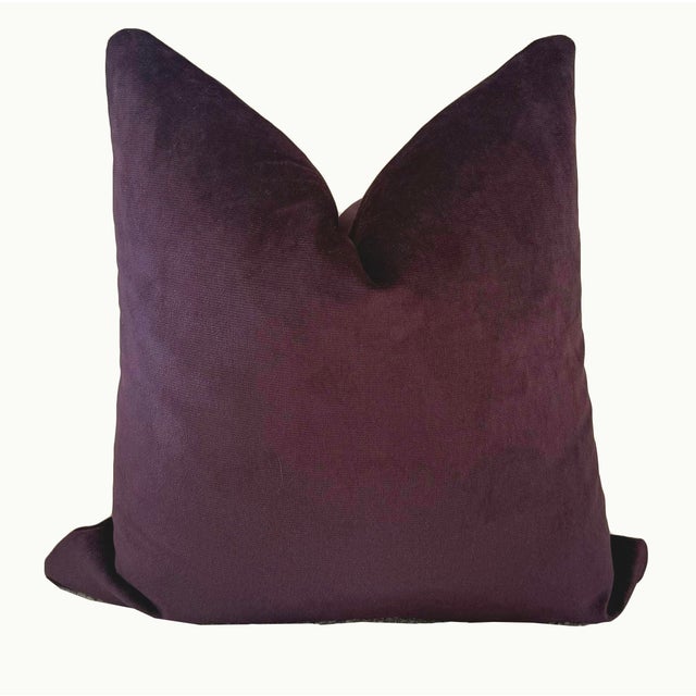 The color of royalty, these eggplant velvet sofa pillows exude elegant understatement. Pillow fronts and backs are the...