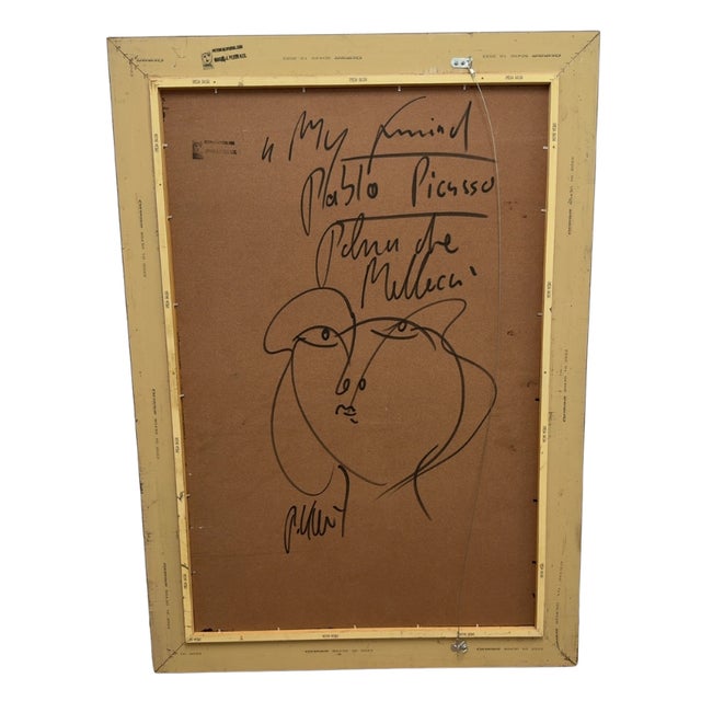 Abstract Expressionism "My Friend Pablo Picasso" Titled Peter Keil Painting Framed For Sale - Image 3 of 3