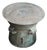 Monumental Cast Bronze Rain Drum Side Table Sculptural Patinated Finish For Sale