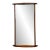 Vintage Mid-Century Modern Style Curved Wooden Frame Wall Mirror. For Sale