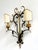 Vintage Italian Florentine Wrought Iron and Toleware Wall Sconce For Sale - Image 5 of 8