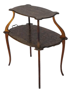 Art Nouveau Engraved Tea Table