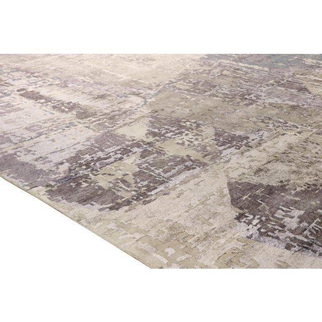 Modern Modern Grey Area Rug- 9'11" X 13' 9" For Sale - Image 3 of 4