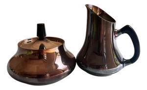 Sugar Bowl & Milk Jug in Silver-Plated by Hans Bunde for Cohr, Denmark, Set of 2