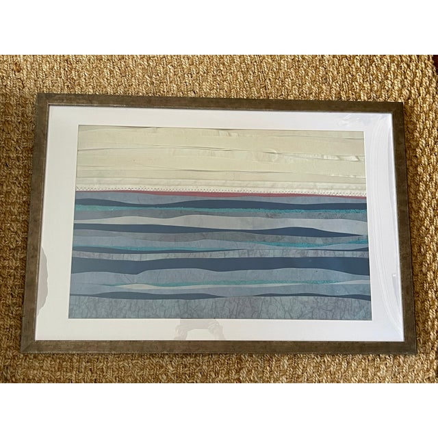 2020s Contemporary Semi-Abstract​ Mixed Media Nautical Sailcloth Landscape​ - By JJ-Hogan | a Refuge for Ourselves, Framed For Sale - Image 5 of 8