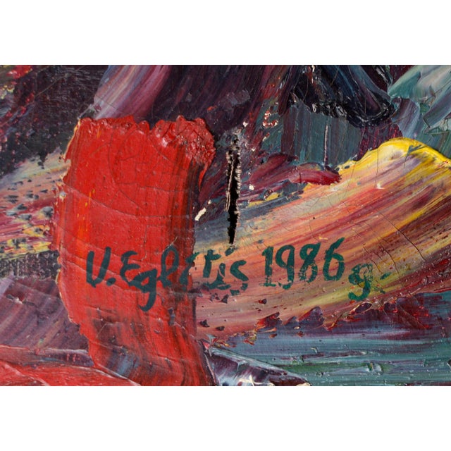 Vilnis Eglītis, Seated Woman, 1986, Oil on Canvas For Sale - Image 3 of 5