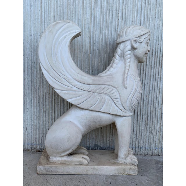 19th Century Rare Greco Roman Sphinx in Terracotta For Sale - Image 16 of 18