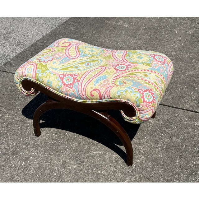 Contemporary 1960s Vintage Bench Stool Ottoman For Sale - Image 3 of 4