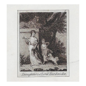 Lord Hardwick's Children by Joshua Reynolds Antique Miniature Engraving