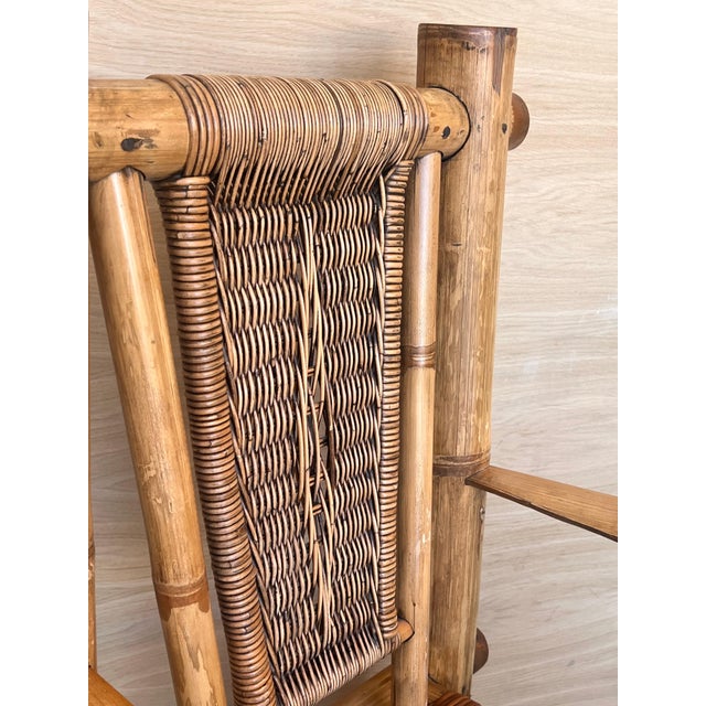 Budji Layug Style Majestic Jumbo Bamboo Pagoda Lounge Chairs For Sale - Image 10 of 18