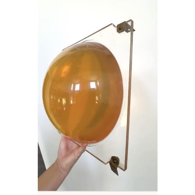 An extraordinary, gallery-grade statement piece of 1970s Space Age minimalism. This massive 13-inch wall sculpture...