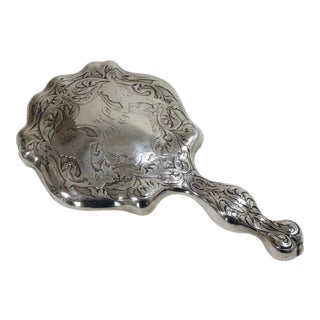 Antique Sterling Silver Hand Mirror For Sale