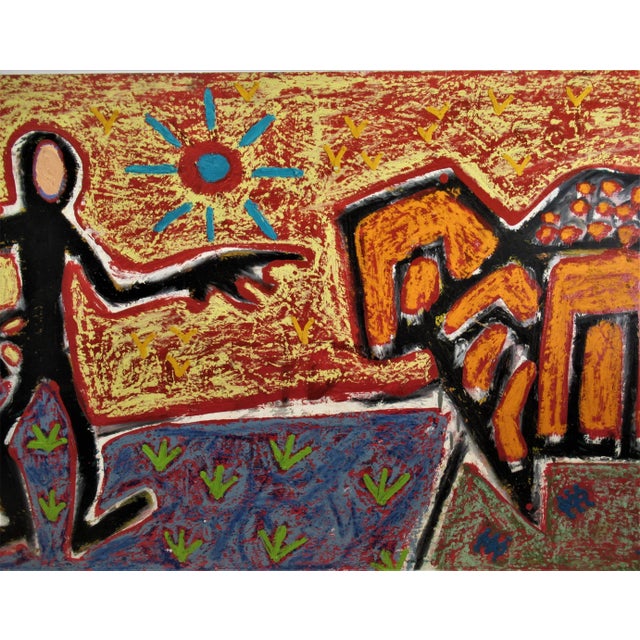 Modern Enrique Kico Govantes, untitled, Two Personages, 1989 For Sale - Image 3 of 7