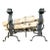 Antique Arts & Craft Style Wrought Iron Andirons—A Pair For Sale