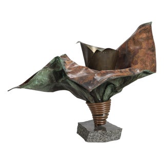 Sculptural Copper Vase by Bart Van Bekhoven, Netherlands, 1980s For Sale