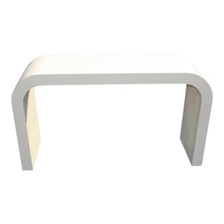 Vintage Mid-Century Modern Karl Springer-Style Console Table For Sale