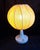 Textile Vintage Table Lamp with White Plastic and Yellow Fabric Shade, 1970s For Sale - Image 7 of 7