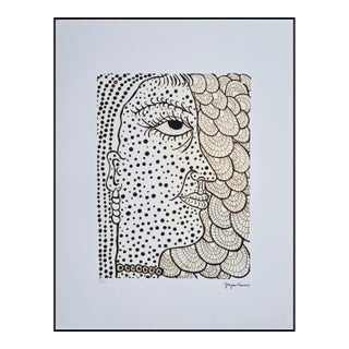 After Yayoi Kusama, Self Portrait, Lithograph, 1990s For Sale