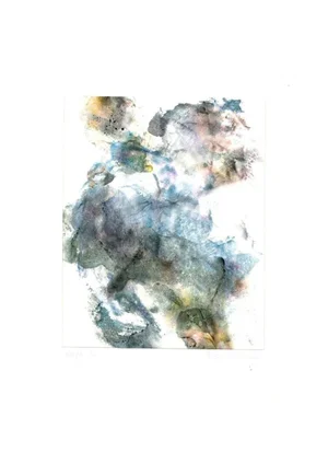 Peter Dischleit, Abstract Composition, 1973, Ink and Watercolor on Paper