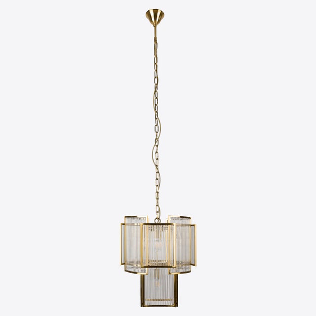 Gold Brass Monte Carlo Piccolo Chandelier from Pure White Lines For Sale - Image 8 of 13