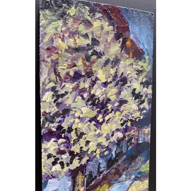 Early 21st Century Crab Apple Tree Nocturne by Delton Demarest | Oil on panel Night scene of a crab apple tree. For Sale - Image 5 of 5