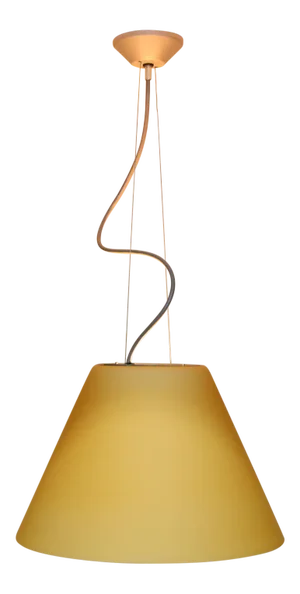 Mid-Century Modern Pendant Lamp by Carlo Nason for Itre Murano Amber Glass