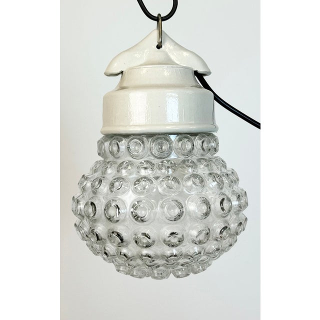 Vintage White Porcelain Pendant Light, 1970s For Sale - Image 6 of 13