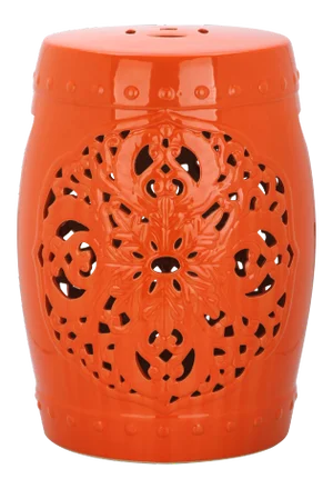 Michael Garden Stool in Orange
