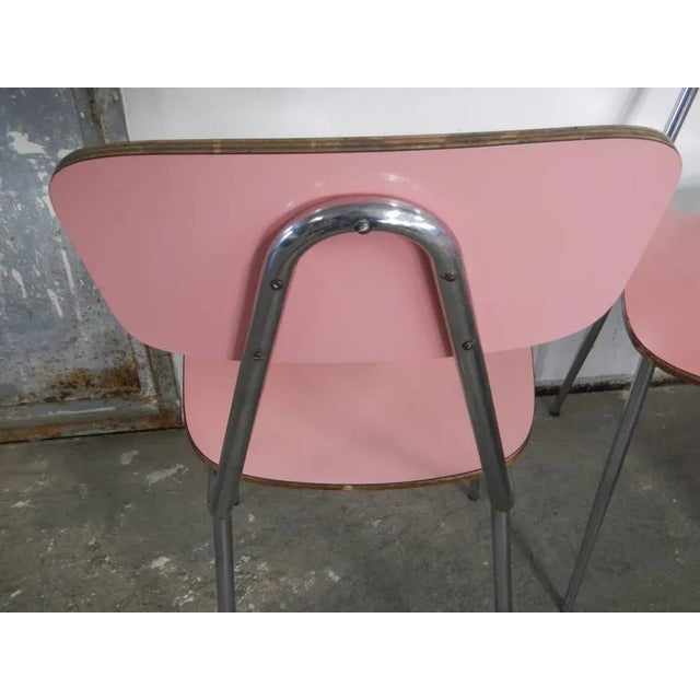 Metal Vintage Chairs in Formica, 1970, Set of 4 For Sale - Image 7 of 12