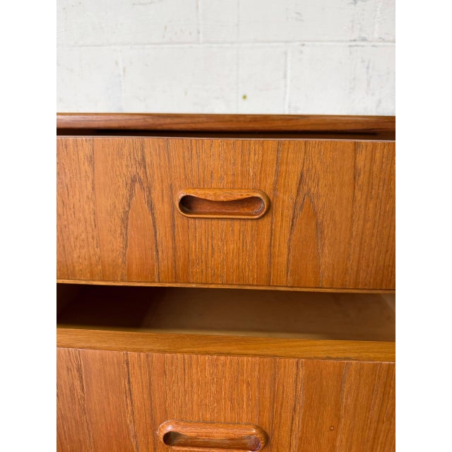 In Style of Arne Vodder Teak Dresser Wooden Lowboy Chest of Drawers Denmark Mid-Century Modern 1960s For Sale In Los Angeles - Image 6 of 13
