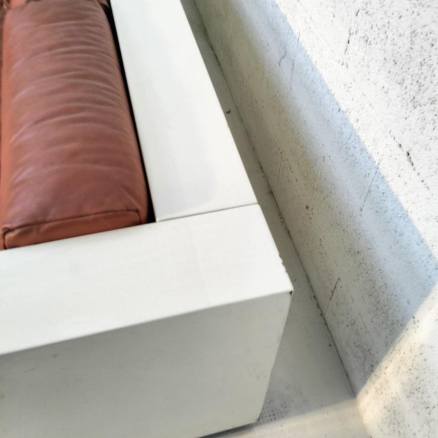 1960s Orange Saratoga 3-Seater Sofa attributed to Massimo & Lella Vignelli for Poltronova, 1960s-1970s For Sale - Image 5 of 14