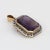 Art Deco Vintage Art Deco Amethyst Intaglio Pendant Enamel 14k Yellow Gold Carved For Sale - Image 3 of 4