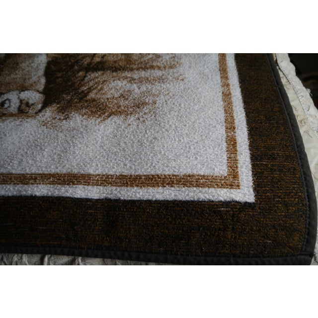 Biederlack Style Tiger Throw Blanket Very Soft 53" X 73" Reversible Vintage For Sale - Image 13 of 14