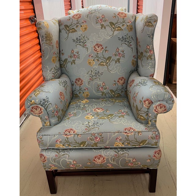 2000 - 2009 Exquisite Pair of Wingback Chairs For Sale - Image 5 of 8