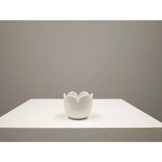 Mid-Century Modern Flower Candleholders from Höganäs Ceramics, Sweden, 1980s, Set of 6 For Sale - Image 3 of 6