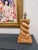 Contemporary Vintage Spiral Carved Wood Table Lamp in the Style of Michael Taylor For Sale - Image 3 of 10