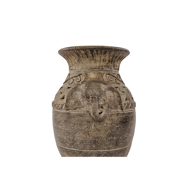 Chinoiserie Late 20th Century Vintage Thailand Ban Chiang Style Earthenware Vessel For Sale - Image 3 of 9