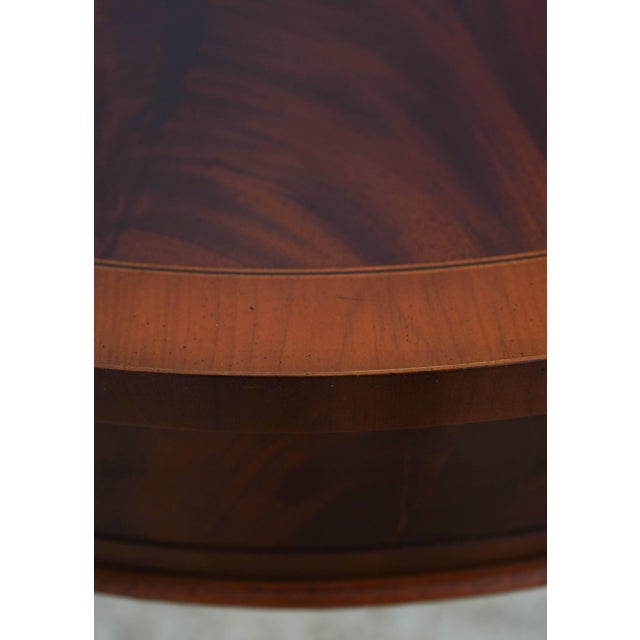 2000 - 2009 Hekman Mahogany Inlaid Demilune Table For Sale - Image 5 of 12