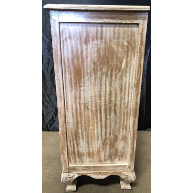 2020s Coastal Boho 3-Drawer Carved Nightstand For Sale - Image 5 of 7
