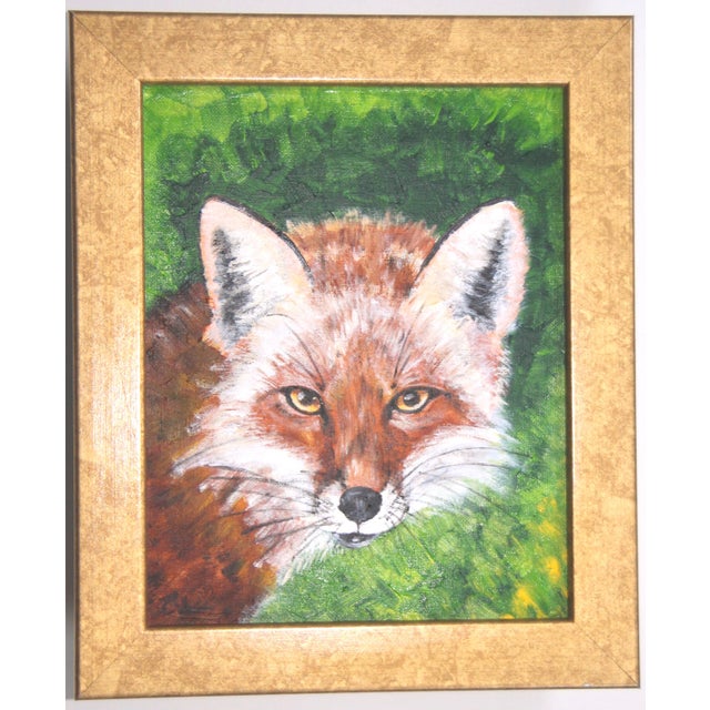 Fox Portrait Traditional Realism Original Framed Painting by Cleo ...