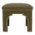 Bunny Williams Home Taj Stool in Moss Performance Velvet with French Brass Nail Heads For Sale